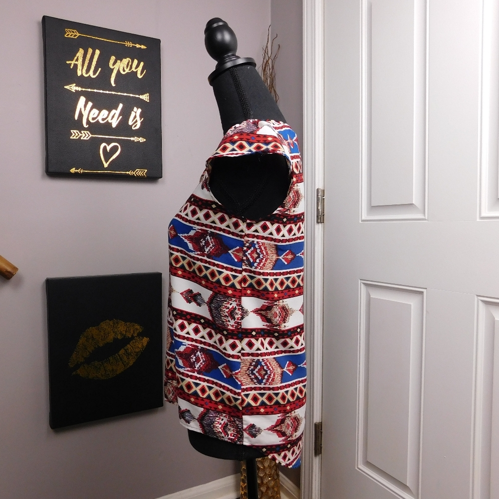 Pink Rose Multi Pattern Blouse - image 5